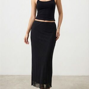 Topshop Elegant Black Maxi Skirt